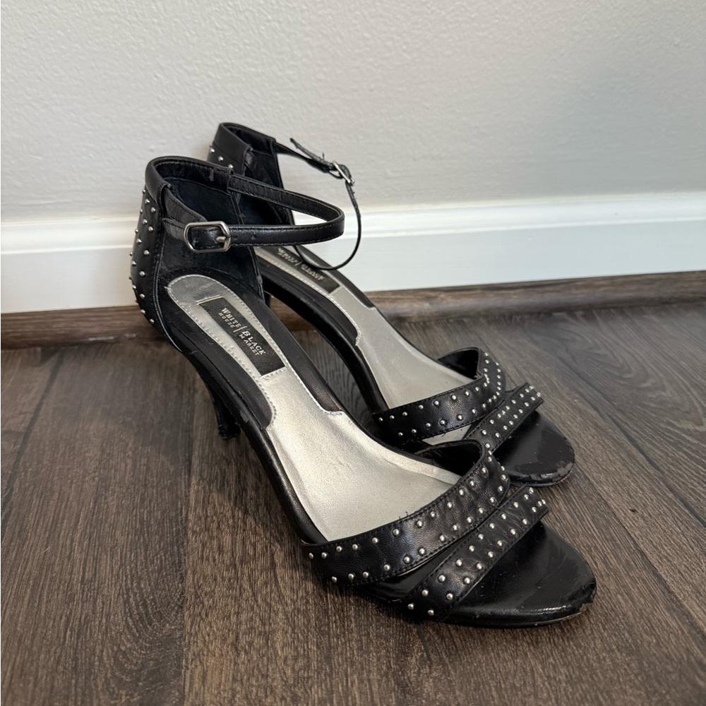 White House Black Market Black Studded Heels